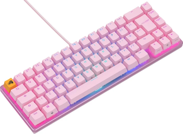 Glorious GMMK 2 Compact, 65%, rosa, LEDs RGB, Glorious Fox Linear, USB, UK