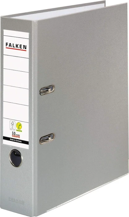 Falken Color Ordner 2-Ring PP, 80mm, A4, grau (09984022)