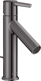 Hansgrohe Axor Starck Einhebel-Waschtischmischer 100 mit Hebelgriff und Zugstangen-Ablaufgarnitur polished black chrome