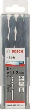 Bosch Professional HSS-R Spiralbohrer, 11.2x94x142mm, 5 Stück