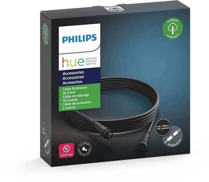 Philips Hue White and Color Ambiance Außenleuchten Verlängerungskabel 5m