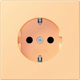Jung SCHUKO-Steckdose, 16 A 250 V ~, Schraubklemmen, Duroplast lackiert, Serie LS, terre sienne claire 59