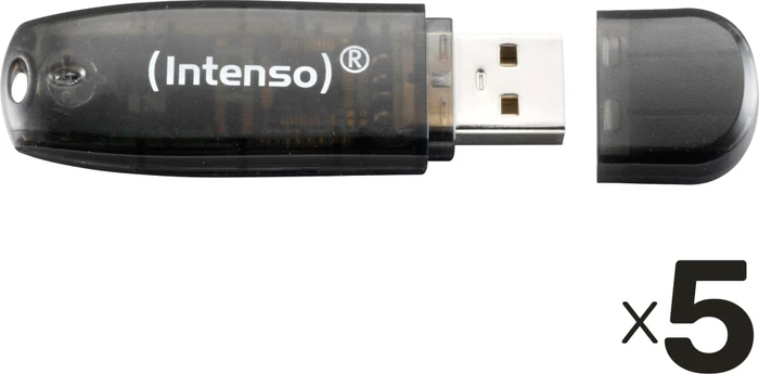 Intenso Rainbow Line 16GB, USB-A, USB 2.0, 5er-Pack
