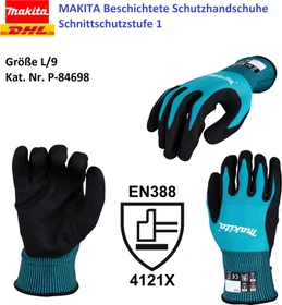 Makita Cut Level 1 Arbeitshandschuhe 9/L