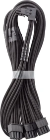CableMod C-Series Pro, 12VHPWR Kabel, Corsair Type 4, 3x 8-Pin PCIe Stecker auf 16-Pin PCIe 5.0 12VHPWR Stecker, Adapterkabel, 90°, Variante B, schwarz, 60cm