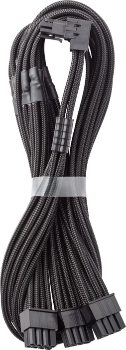 CableMod C-Series Pro, 12VHPWR Kabel, Corsair Type 4, 3x 8-Pin PCIe Stecker auf 16-Pin PCIe 5.0 12VHPWR Stecker, Adapterkabel, 90°, Variante B, schwarz, 60cm