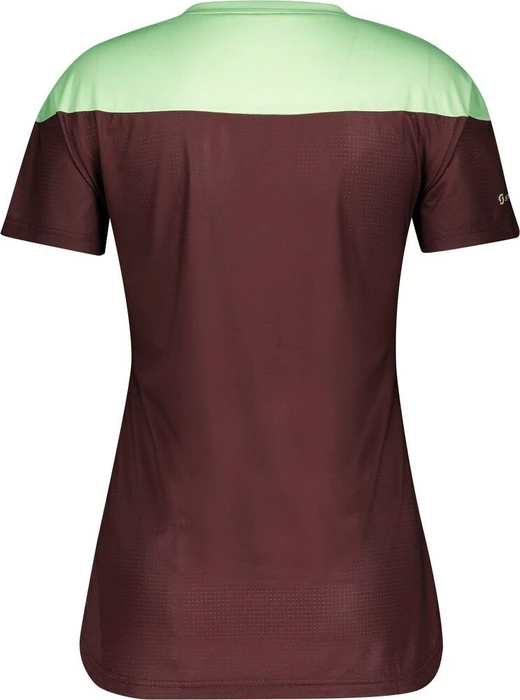 Scott Trail Flow Trikot kurzarm maroon red/mint green (Damen)