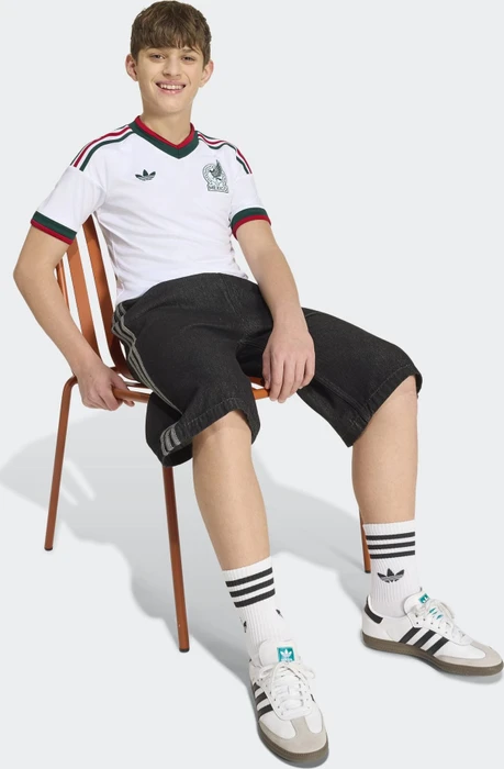 adidas FIFA WM 2026 Mexiko Auswärtstrikot kurzarm weiß (Junior)