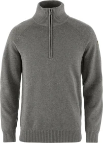 Fjällräven Övik Lite Half Zip Strickpullover grey melange (Herren)