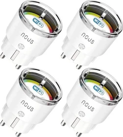 Nous Smart WiFi A1, 15A/3450W, Smart-Steckdose, 4er-Pack