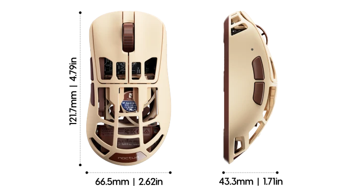 Pulsar Gaming Gears Feinmann F01 Wireless, Noctua Edition, beige/braun, USB