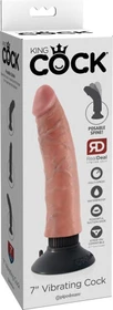 Pipedream King Cock 7" Vibrating Cock flesh