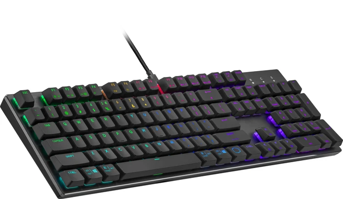 Cooler Master SK652, grau/schwarz, LEDs RGB, TTC LOW PROFILE RGB RED, USB, US