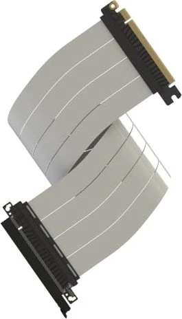 LinkUP AVA5 v2 Riser Kabel, gerade, PCIe 5.0, 500mm, weiß