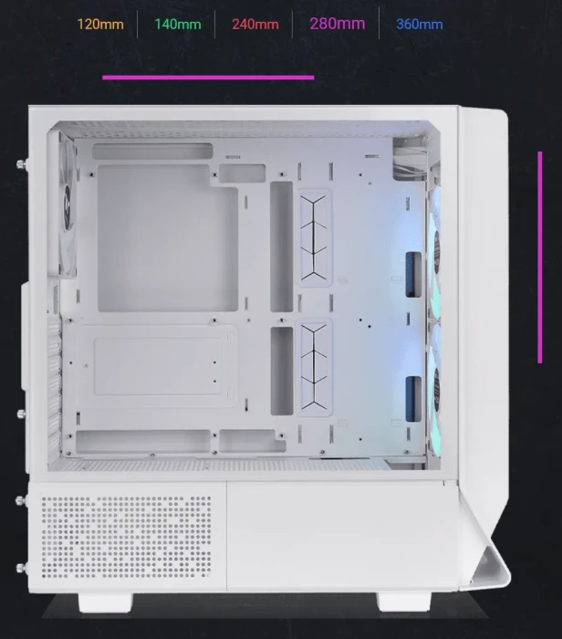 Thermaltake Ceres 330 TG ARGB Snow, weiß, Glasfenster