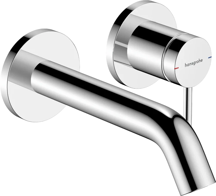 Hansgrohe Tecturis S Einhebel-Waschtischmischer Unterputz für Wandmontage EcoSmart+ mit Auslauf 16.5cm chrom