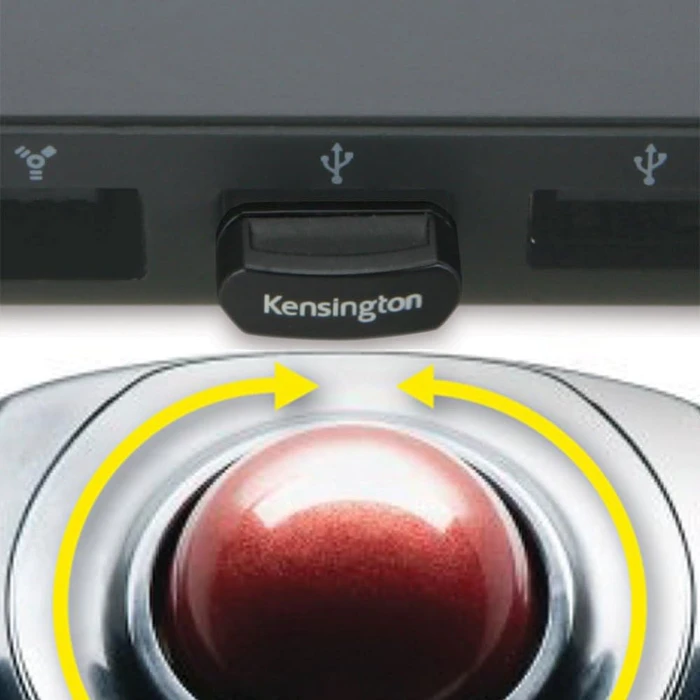 Kensington Orbit Wireless Mobile Trackball, USB-A/Bluetooth