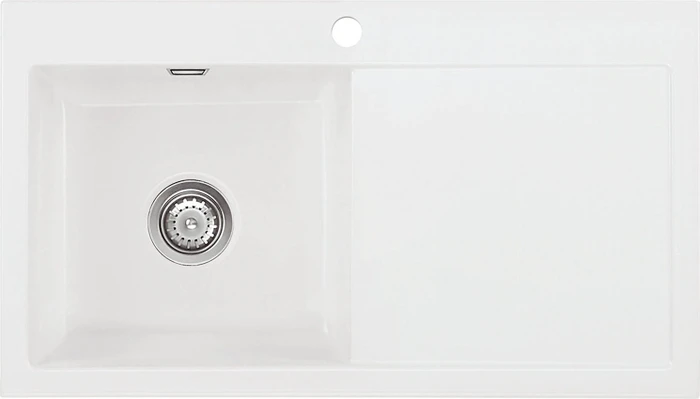 systemceram Mera 90 F Einbau Becken links polar