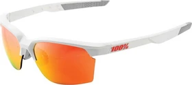 100% Sportcoupe matte white/hiper red multilayer mirror lens + clear lens