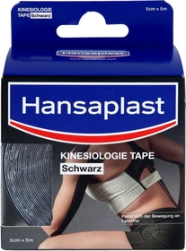 Hansaplast Kinesiologie Tape Rolle 5m x 5cm schwarz, 1 Stück