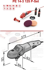 Flex PE 14-3 125 Set Elektro-Polierer inkl. Zubehör