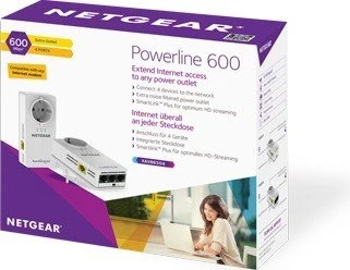 Netgear Powerline AV 600 PassThru XAVB6504 Kit, HomePlug, 4x RJ-45, 2er-Bundle