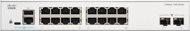 Cisco Catalyst 1300 Rackmount Gigabit Managed Switch, 16x RJ-45, 2x SFP