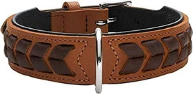 Hunter EL Paso Hundehalsband, Leder, geschmeidig, geflochten, 65 L, schwarz