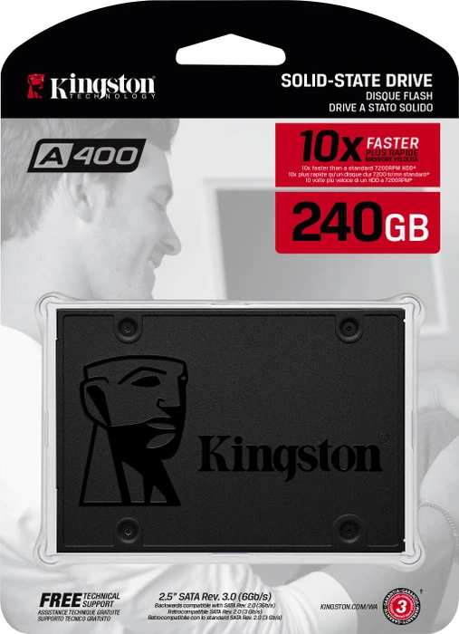 Kingston A400 SSD 240GB, 2.5" / SATA 6Gb/s