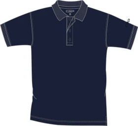 CMP Uni Pique Tactel Poloshirt kurzarm schwarz/blau (Herren)