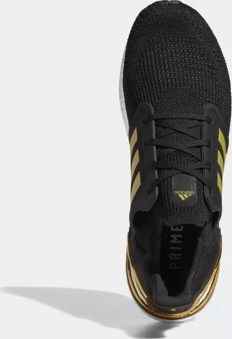 adidas Ultraboost 20 core black/gold metallic/solar red (Herren)