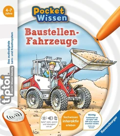 Ravensburger tiptoi Buch: Pocket Wissen: Baustellen-Fahrzeuge