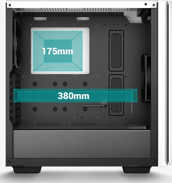 DeepCool CK500, weiß, Glasfenster
