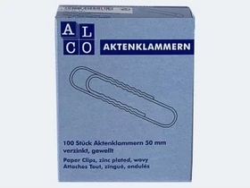 Alco 261 Aktenklammern, gewellt, 50mm, verzinkt, 100 Stück