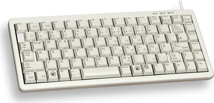 Cherry G84-4100 Compact-Keyboard hellgrau, Cherry ML, PS/2 & USB, DE
