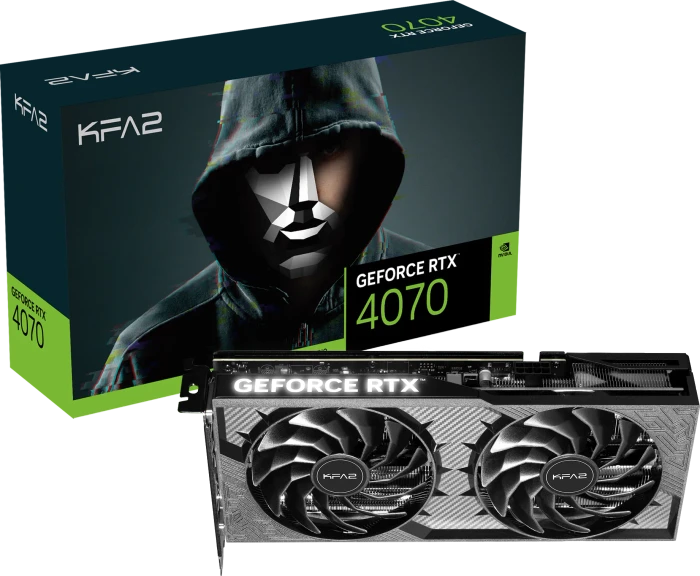 KFA2 GeForce RTX 4070 D6 1-Click OC 2X, 12GB GDDR6, HDMI, 3x DP