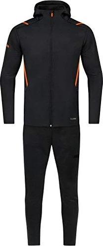 Jako Challenge mit Kapuze Trainingsanzug schwarz meliert/orange