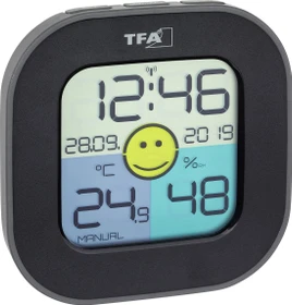 TFA Dostmann Fun Hygrometer Temperaturstation schwarz, digital