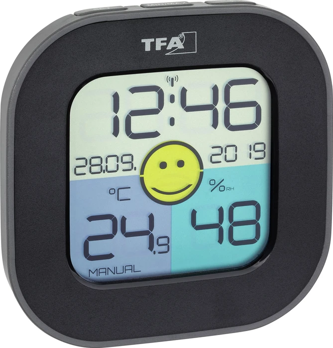 TFA Dostmann Fun Hygrometer Temperaturstation schwarz, digital