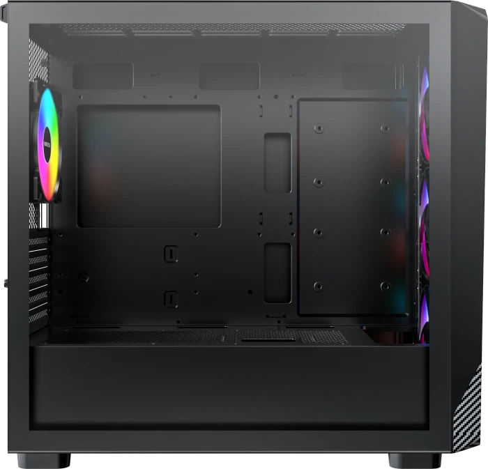 Montech X5M, schwarz, Glasfenster