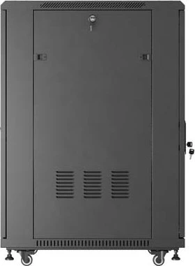 Lanberg 19" Rackschrank 22HE, freistehend, Flat Pack, Glastür, IP20, RAL 9004, 800mm tief