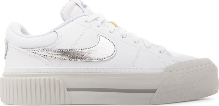 Nike Court Legacy Lift white/metallic silver/light bone (Damen)