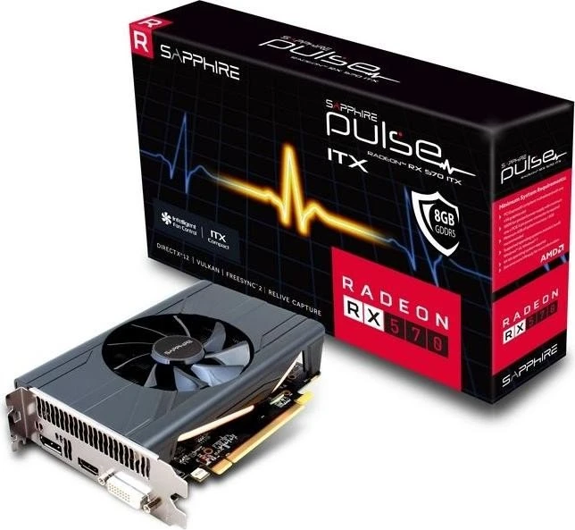 Sapphire Pulse ITX Radeon RX 570 8G G5, 8GB GDDR5, DVI, HDMI, DP, lite retail