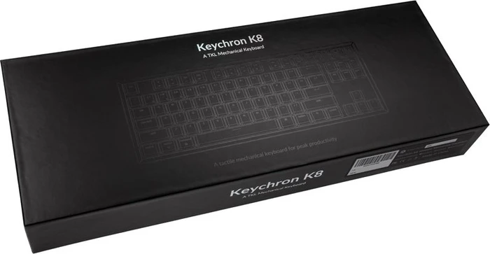 Keychron K8, 80% TKL, LEDs RGB, schwarz, Gateron BROWN, USB/Bluetooth, DE