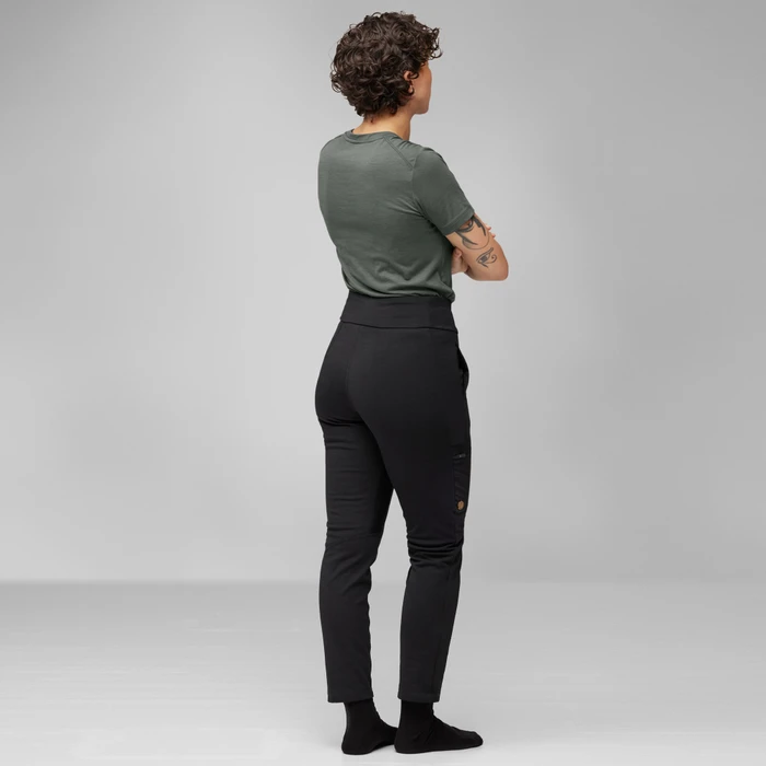 Fjällräven Keb Fleece Hose lang schwarz (Damen)