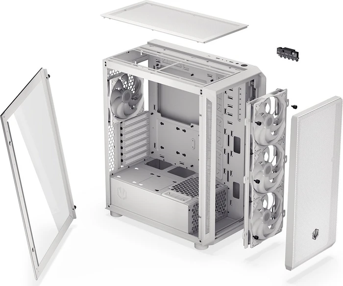 Endorfy Arx 500 White ARGB, Glasfenster