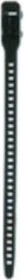 HellermannTyton SOFTFIX S Kabelbinder ohne Verzahnung aus flexiblem TPU Material, 7mm, 260mm, schwarz, 12 Stück