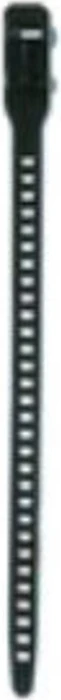 HellermannTyton SOFTFIX S Kabelbinder ohne Verzahnung aus flexiblem TPU Material, 7mm, 260mm, schwarz, 12 Stück