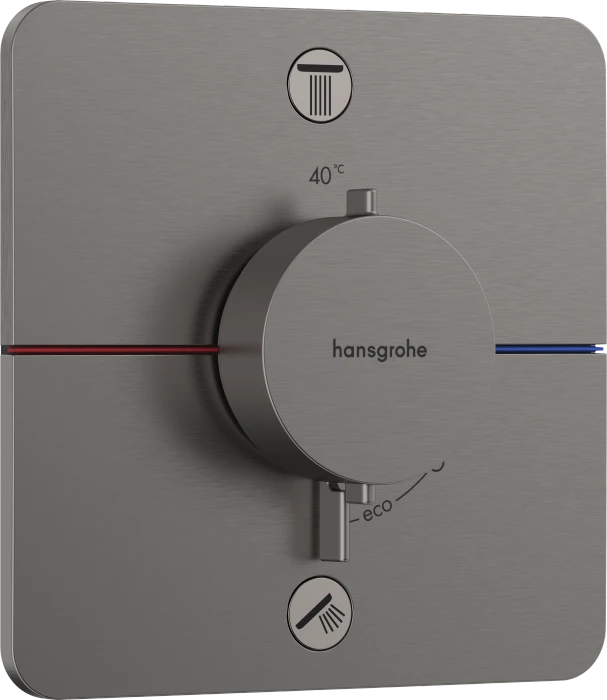 Hansgrohe ShowerSelect Comfort Q Thermostat, Encastré, 2 Consommateurs Rosace Soft Edge 15583700 Farbe Blanc Mat 93349831