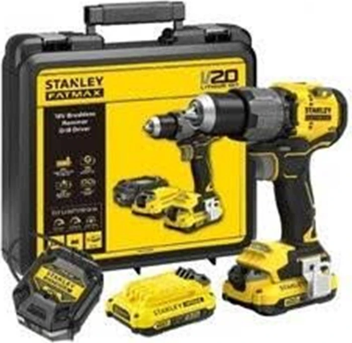 Stanley FatMax SFMCD726D2K Akku-Schlagbohrschrauber inkl. Koffer + 2 Akkus 2.0Ah